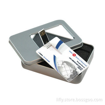 Card-shaped USB Flash Drives, Available with Full Color Logo Printing